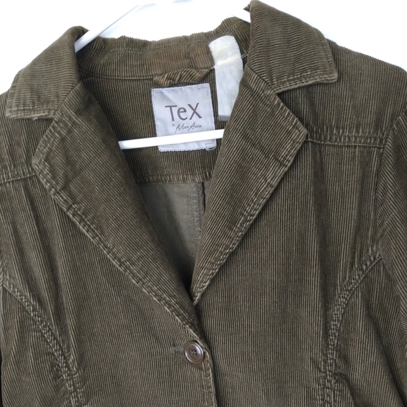 Tex by MaxAzria Corduroy Jacket Green XS/S? - Picture 2 of 7